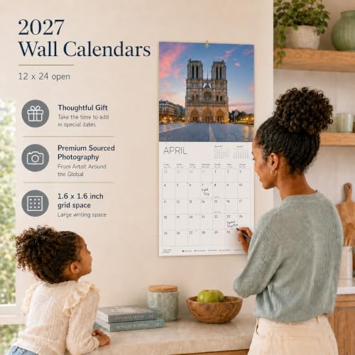Shih Tzus 2027 Wall Calendar, 12 x 24 Hanging Pacific Waters Press