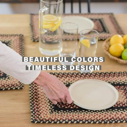 Homespice Gloucester Jute Braided Table Runner, Rect 8x28 Set of 2