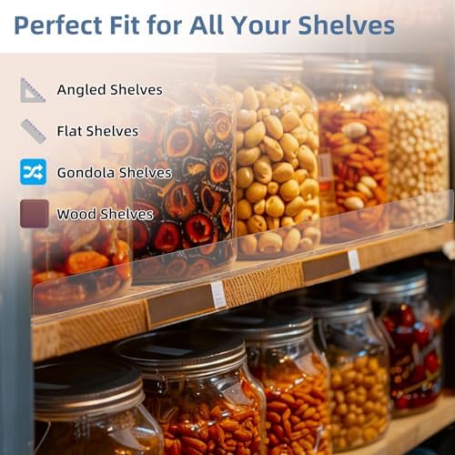 Nalwort 22 Pcs Retail Gondola Shelving Front Fence, Clear PET Shelf Fence with 1/4" Holes and Screws, Front Lips Barrier for Retail Store Display Rack, 3" H x 36" L