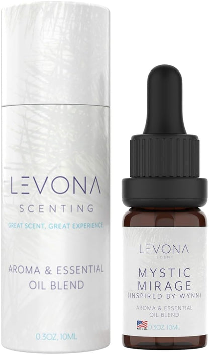 Levona Scent Essential Oil - Fresh Aroma for Home, Office, Hotel & Spa, Ideal for Humidifiers & Diffusers, Hotel Fragrance with Lemon & Green Melon - 10ml / 0.33 fl oz, Mystic Mirage