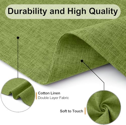 Homaxy Cloths Placemats for Dining Table Set of 4, 13" x 19", Grass Green