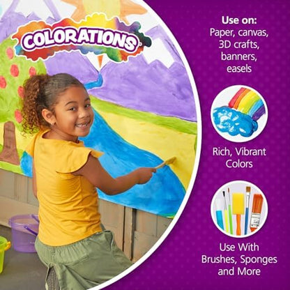 Colorations Paraben-Free Washable Purple Glitter Paint, 1 Gallon