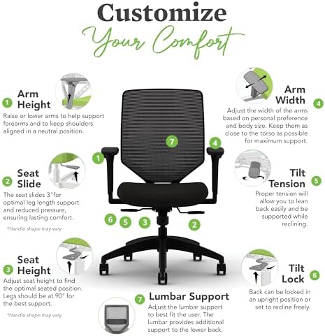 HON Solve Ergonomic Office Chair, Lumbar Support, Desk Chair, Peacock