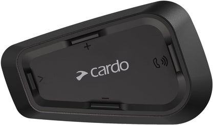 Cardo Systems Spirit Motorcycle Bluetooth Communication Headset, 2-Way Bluetooth, Thin 32mm Speakers, Waterproof, Universal Connectivity - Single Pack
