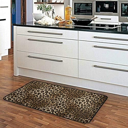 Sexy Leopard Print Kitchen Rug Floor Comfort Mats Bath Rugs Entryway Welcome Non Slip Area Rug for Bedroom Living Room Doormats Home Decor 39" X 20"