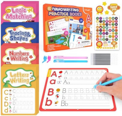 YPLUS Magic Grooved Writing Practice Books for Kids Ages 3-8