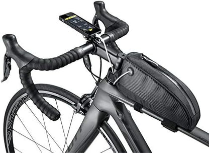 Topeak Fuel Tank Top Tube Bike Bag with Charging Cable Hole, Large – High-Capacity Frame-Mounted Storage for Energy Bars, Tools, and Electronics with Durable Nylon Build & Secure Strap Mount