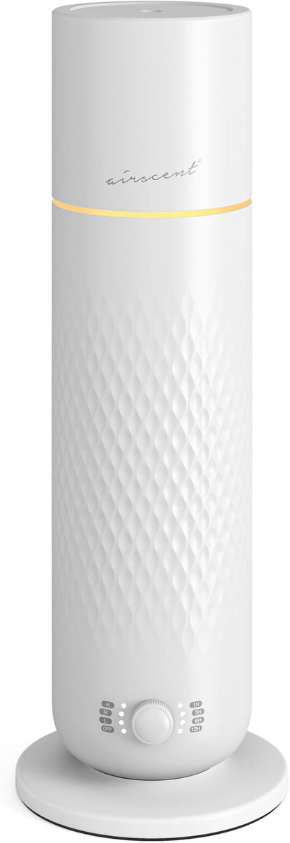 The AirScent Waterless Diffuser - Cold Air Scent Diffuser Oil Machine for Homes, Offices, Hotels and Spas - Aromatherapy Diffuser for Aesthetic Scenting - White - 4.05 Oz - Fragrance Oil Not Included