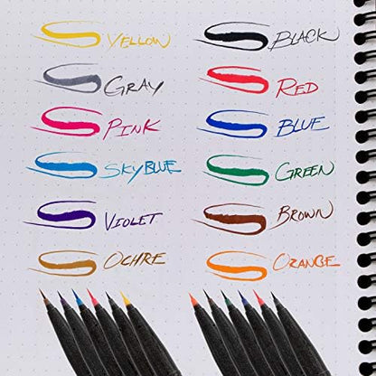 Pentel Arts Sign Pen Micro Brush, Gold & Silver Ink, 2-pk (SESF30BPXZ)