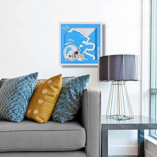 YouTheFan NFL Detroit Lions 3D Logo Series Wall Art - 12" L x 12" W (Pack of 6)