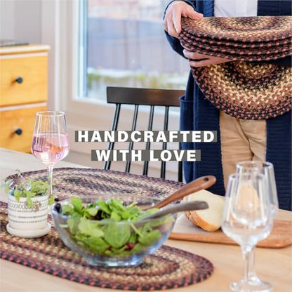 Homespice Prescott Braided Table Runner for Primitive Decor, Rect 11x36