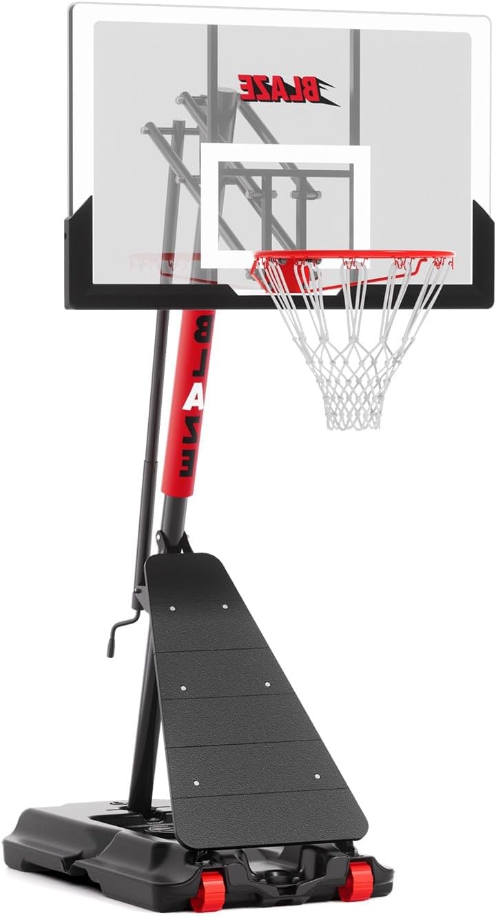 Basketball Hoop Outdoor 10 FT Height Adjustable, Portable Basketball Goals Systems with 45" Backboard for Youth Adults Kids - Backyard, Driveway, Indoor Play