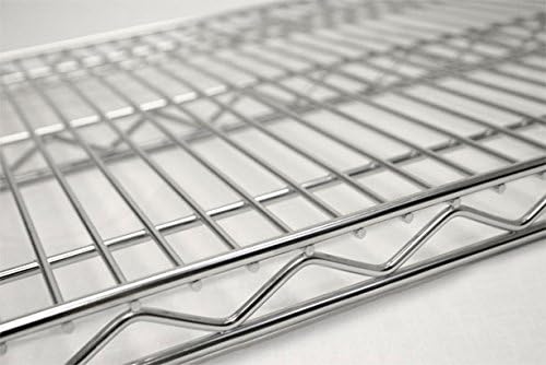 Omega 21" Deep x 60" Wide x 74" High 3 Tier Chrome Starter Shelving Unit