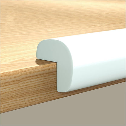 XPLKQXE Sharp Edge Safety Corner Edge Foam Padding, Edge Guards Bumpers Adhesive, Edge Corner Protector Guards for Table Edges & Sharp Corners(White-B,4pcs)