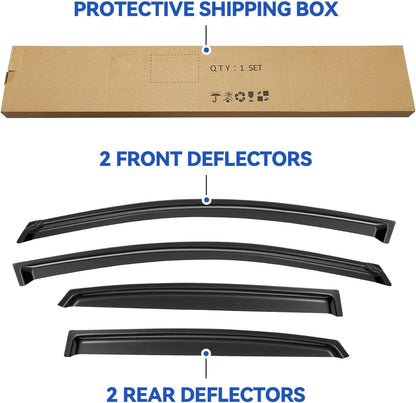 Window Visors Rain Guards Shield for 2013-2019 Nissan Sentra, Window Wind Deflectors Vent Shades for 13-19 Sentra