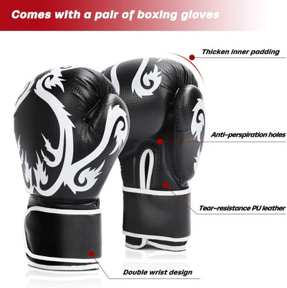 Dripex Freestanding Punching Bag, Heavy Boxing Bag with Stand for Adult Youth - Men Standing Boxing Punch Bag for Home Gym Workout