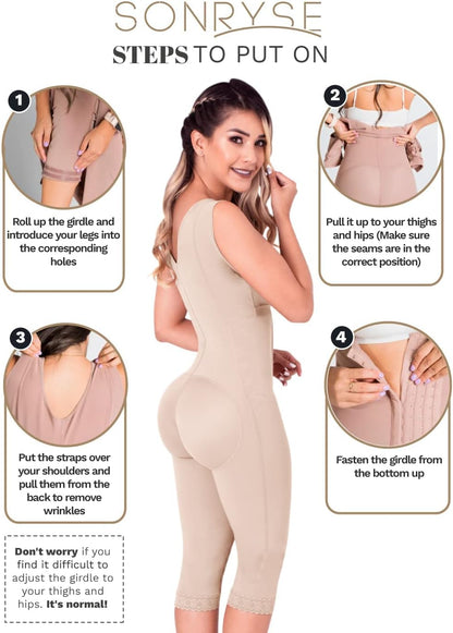 Sonryse Tummy Tuck Compression Garment for Women Fajas Colombianas Reductoras y Moldeadoras Stage 2 Faja