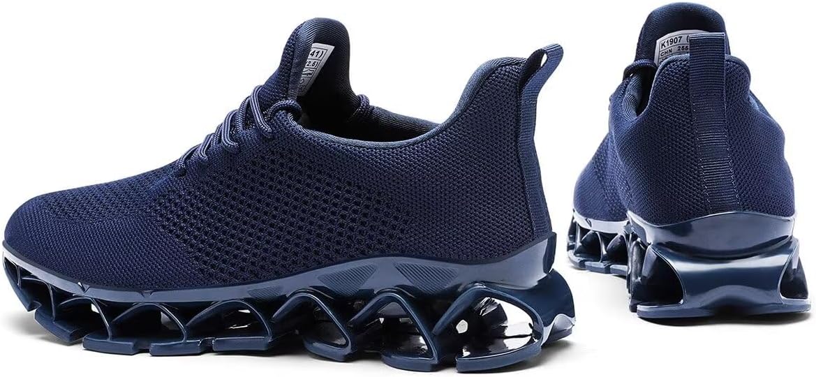 Men's Running Shoes Blade Tennis Walking Fashion Sneakers Breathable Non Slip Gym Sports Work Trainers