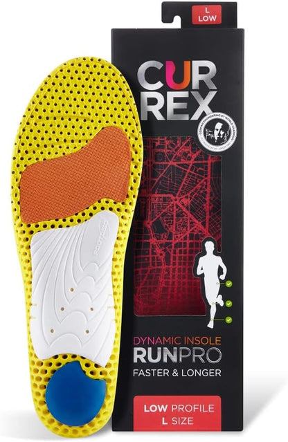 CURREX RunPro Insoles for Running Shoes – Arch Support Inserts to Help Reduce Fatigue, Prevent Injuries & Boost Performance – for Men & Women – Low Arch, XL