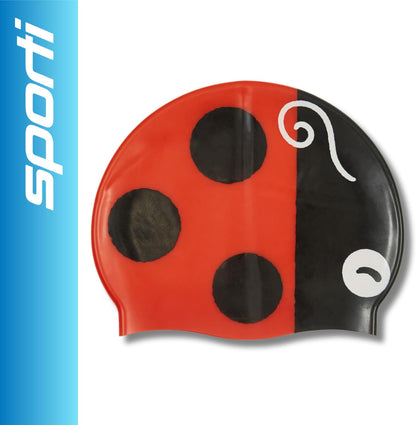 Sporti Silicone Swim Cap for Kids, Unisex Youth Swimming Cap, Protection Bathing Caps for Your Children, Aged 2-10