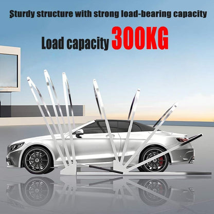 Heavy Duty Stainless Steel Carport, Retractable Car Awning, Semi-Automatic Mobile Folding Garage for Outdoor,Lockable,Durable Shelter,Grey (L5.9 * W2.7 * H2.45m)