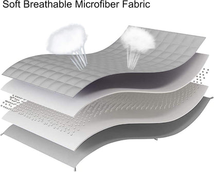 L'AGRATY Weighted Blanket - 48"x72" 15lbs Cooling Breathable Heavy Blanket Microfiber Material with Glass Beads for Adult All-Season Summer Fall Winter Soft Thick Comfort