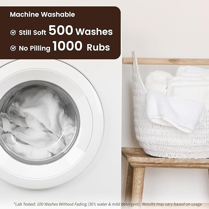 SEMAXE 100% Cotton Washcloths for Bathroom - 24 Pack, Quick-Dry Face Towels with Hanging Loop, Highly Absorbent and Soft, 13x13 Inch, White