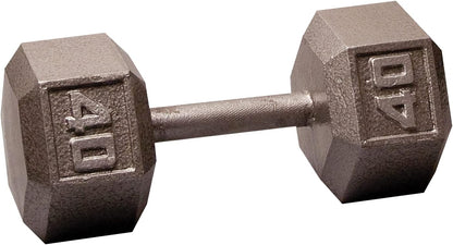 Body-Solid Cast Iron Hexagon Dumbbell, Hand Weights For Men and Women, Weight Dumbbells for Strength Training, Body Building Home Gym Training Gear