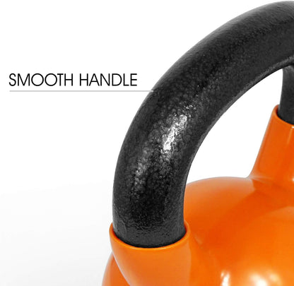 Yes4All Kettlebell Set Vinyl Coated Weights Combo for Full Body Workout Equipment Push up, Grip Strength Training, Dumbbell Weights Exercises