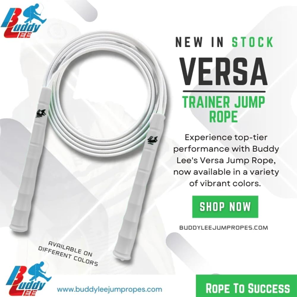 Buddy Lee New Versa Trainer Jump Rope – Adjustable Speed Rope for Fitness, Cardio & Training – Lightweight, Durable & Ergonomic Handles