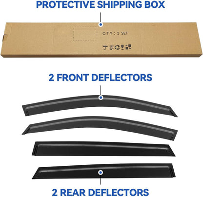 Window Visors Rain Guards Shield for 2020 2021 2022 2023 2024 2025 Subaru Outback, Out-Channel Window Vent Wind Deflectors Visors Shades for 20-25 Outback