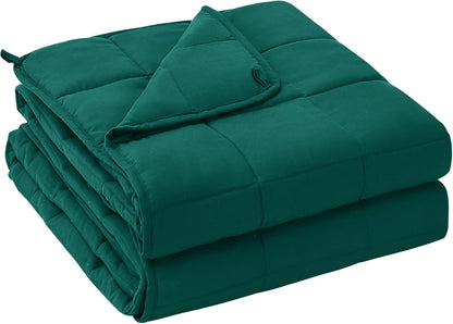 yescool Weighted Blanket for Adults (30 lbs, 88" x 104", Dark Green) Cooling Heavy Blanket for Sleeping Perfect for 290-310 lbs, King Size Breathable Blanket with Premium Glass Bead, Machine Washable