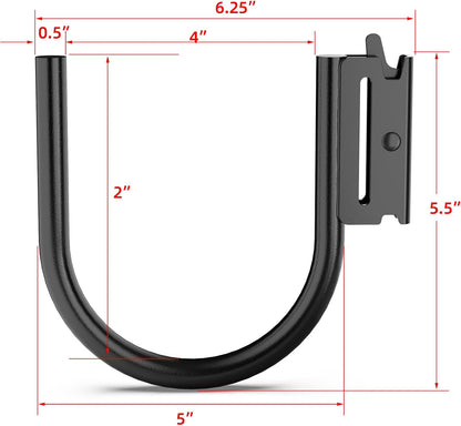 10PCS Heavy Duty E Track J Hooks，Large Steel 5" J Hook E Track Accessories for Enclosed Trailer,Workshop & Garage,Maximum Load 1400 Pounds(1/2" Diameter Solid Steel)