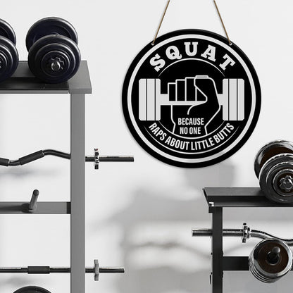 Gym Sign Decor, Home Gym Sign, Funny Gym Decorations, Workout Room Fitness Room Decor Gym Sign Decoration, Gym Bodybuilding Gift for Trainer Exercise Lover Men, Because No One