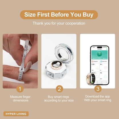 Smart Ring Health Tracker, Sleep Tracker Ring with Heart Rate, Waterproof Fitness Ring for Activity Monitoring/Steps/Distance/Calories, Air Gesture (11)