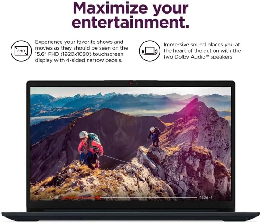 Lenovo IdeaPad 15.6" FHD Touchscreen i5 Laptop, Intel 10-Core i5-1335U(Beat Ryzen 7 7730U) 16GB RAM 256GB SSD, Intel Iris Xe Graphics, Privacy Camera, Wi-Fi 6, Win11, for Business and Student-Home