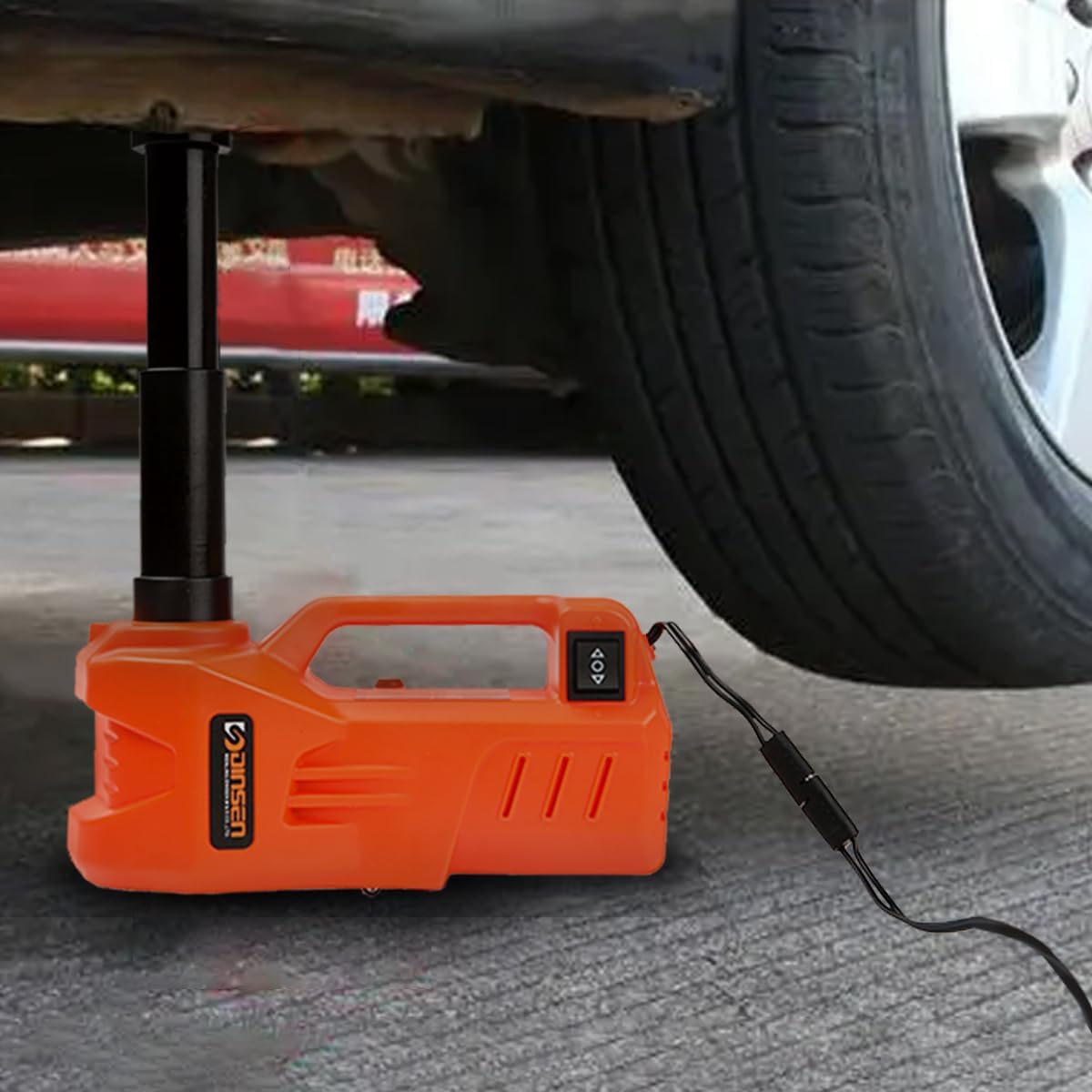 Electric Car Jack, Hydraulic Car Jack, 5 Ton/11023 LBS Electric Car Jack, (Lifting Range: 6.1~17.7 inch) DC12V, with Plastic Packaging Box, for SUV MPV Sedan Truck Change Tires Garage Repair