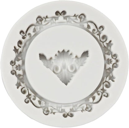 Picture Frames Silicone Molds Photo Frame Fondant Mold Baroque Frame Molds Mirror Frames Chocolate Molds For Cake Decoration Cupcake Topper Candy Polymer Clay Gum Paste Set of 5