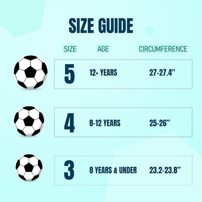 Soccer Ball Size 3/4/5 with Pump & Bag - Pack of 1, 2 or 3 - Official Size & Weight - Classic Black & White - Indoor Outdoor Use - Durable & Long-Lasting - Ideal Gift for Toddler, Kids, Youth & Adults