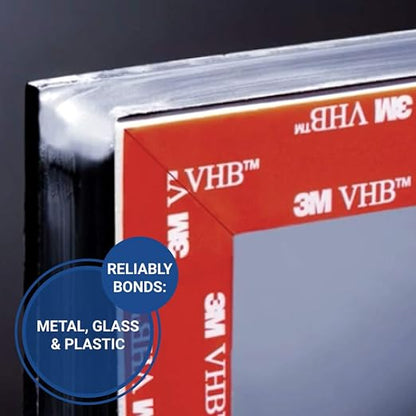 3M VHB Mounting Tape 4905, 12" x 1 Yard, Clear, Double-Sided, Permanent, High Strength, Long-Term Durability