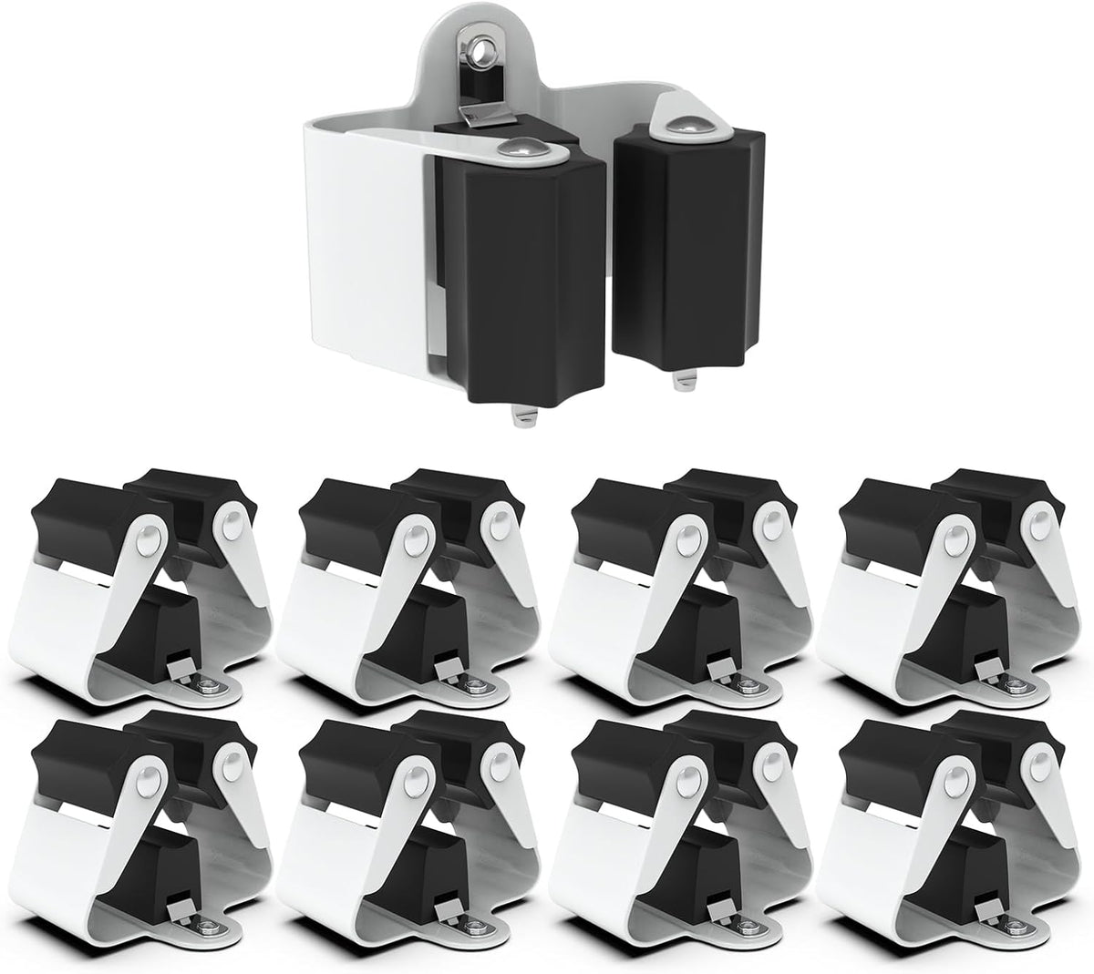 3-H Broom Hanger,Mop Holder Wall Mount 8 Pack, Broom Holder Wall Mount for Hanging and Organizing Shovel,Rake,Brush,Yard Tools in Kitchen,Laundry Room,Bathroom,House(black)