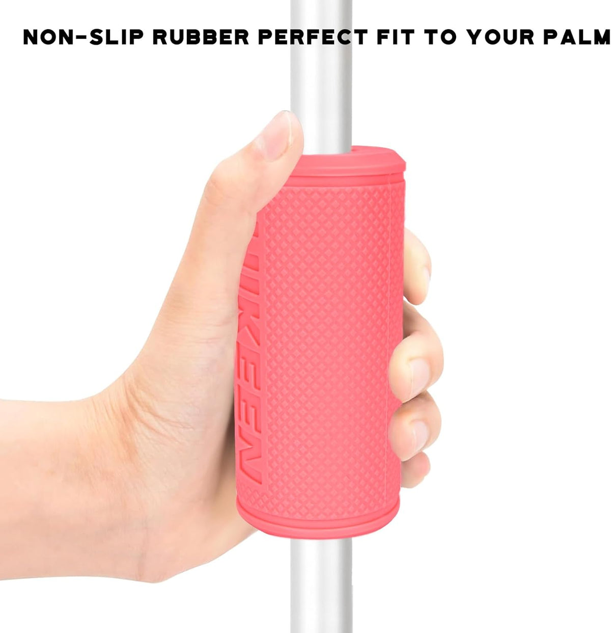 Hikeen Thick Bar Dumbbell Grips,Non Slip Hard Rubber Barbell Grips,Grips for Weight Lifting, Muscle Building-1.77", 2", 2.25" & 2.75" Outer Diameter