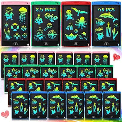 Zhehao 48 Pcs 8.5 Inch LCD Writing Tablet for Kids, Blue,Red,Green,Pink