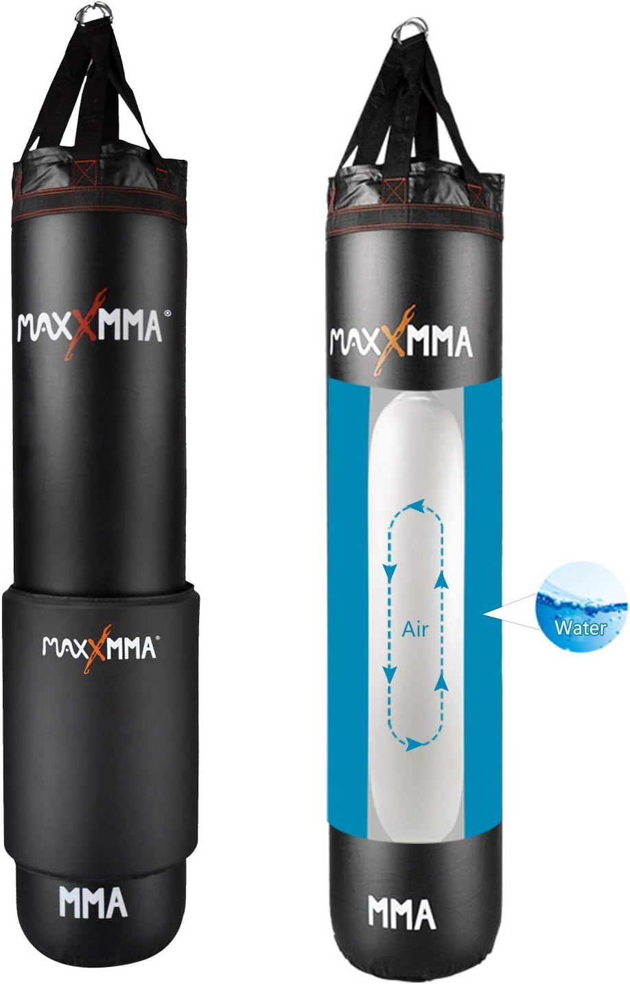 MaxxMMA 5 ft Water/Air Heavy Bag Kit (Adjustable Weight 70~140 lbs.)