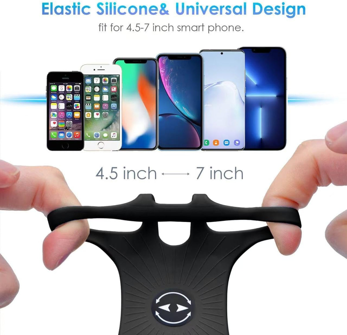 Cikyner Running Armband, 3 in 1 Running Phone Holder Sports Armband Bicycle Phone Holder 360° Rotatable & Detachable Running Phone Armband for 4.5-7'' iPhone Huawei for Gym Running Hiking
