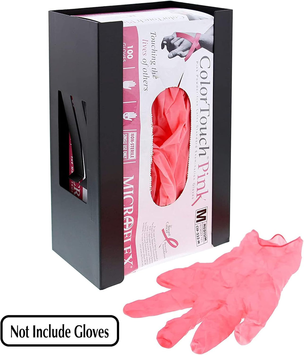 EMENTOL Magnetic Glove/Tissue Dispenser Holder Set, Black Glove Dispenser Wall Mount, Mount onto Tool Box or in Workshops