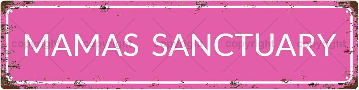 MAMAS SANCTUARY Space Vintage Metal Tin Street Sign Bar Cafe Garage Cave Home Room Wall Bathroom Farmhouse Garden Porch Patio Decor, 16 x 4 Inch