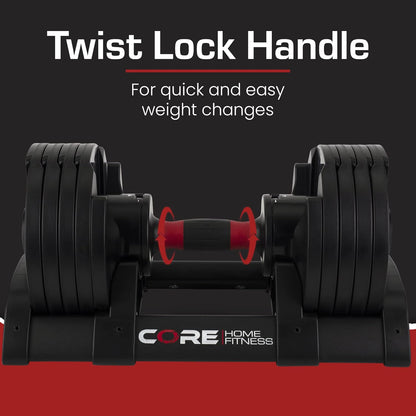 Core Fitness® Adjustable Dumbbell Weight Set by Affordable Dumbbells