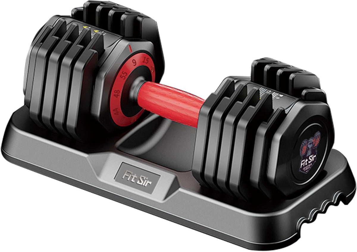 Adjustable Dumbbell Set 25/55/90LBS,10 in 1 Free Weights Dumbbell with Anti-Slip Texture Handle,1 Sec Speed Adjustment Men/Women Gym and Home Strength Training Equipment.