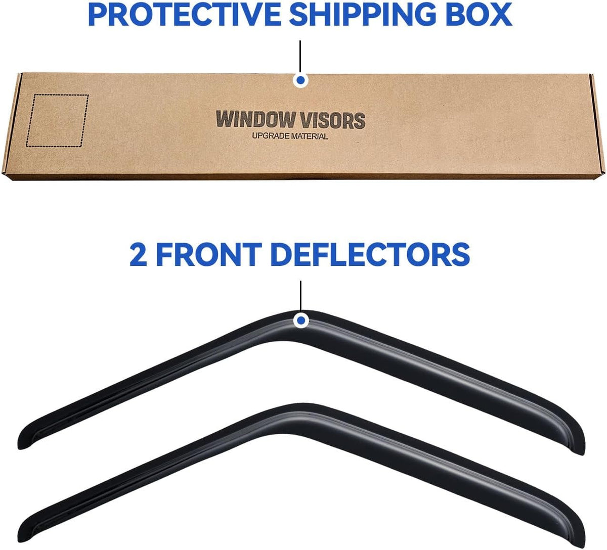 Window Visors Rain Guards for 1987-1991 Chevy Blazer, Out-Channel Window Vent Wind Deflectors Visors Shades for 1973-1991 Chevy GMC C/K/R-Series Pickup/Suburban